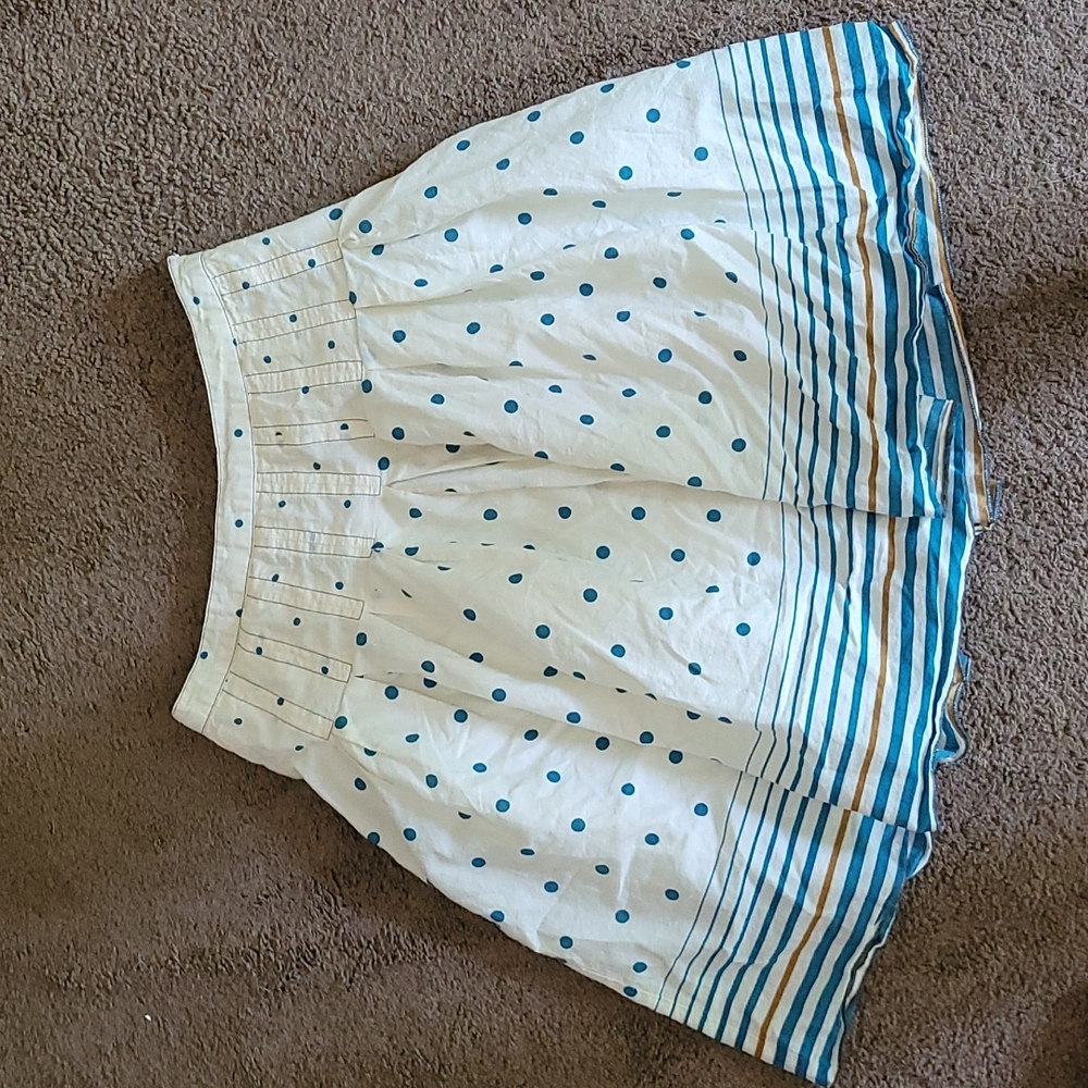 Vintage bebe colour blue polka dot skirt S